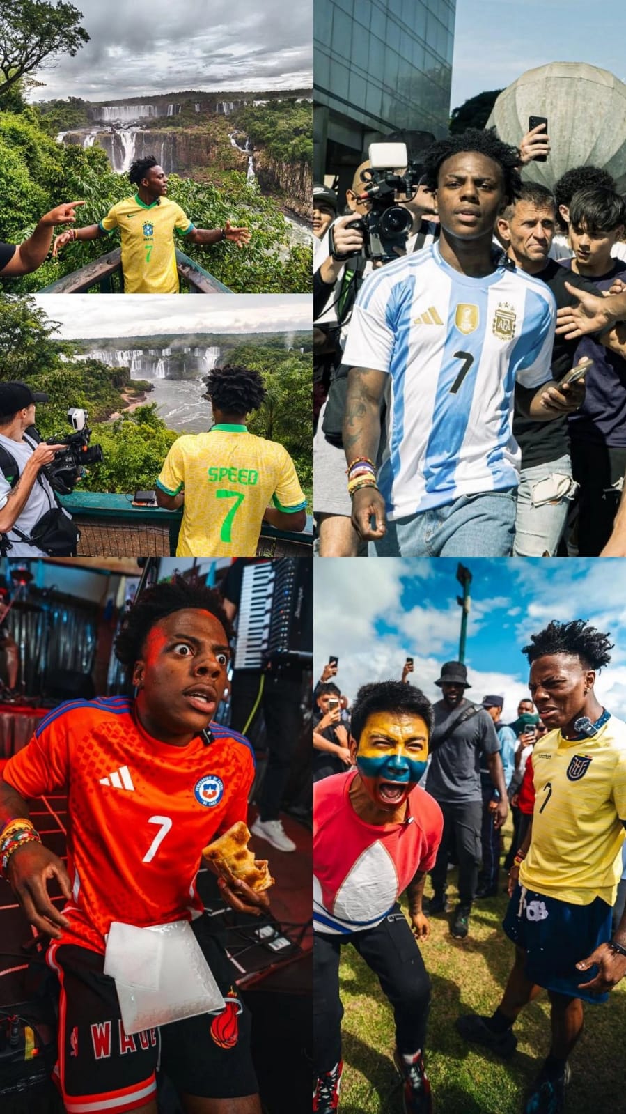 ShowSpeed Goes South: YouTuber Rocks South American National Team Jerseys in Style