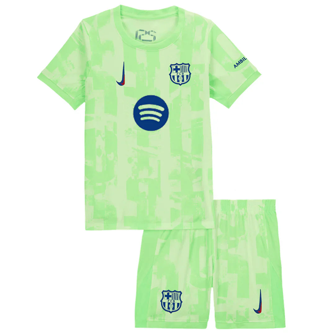 FC Barcelona Kinder Grün-Limetten Trikot 2025/2026