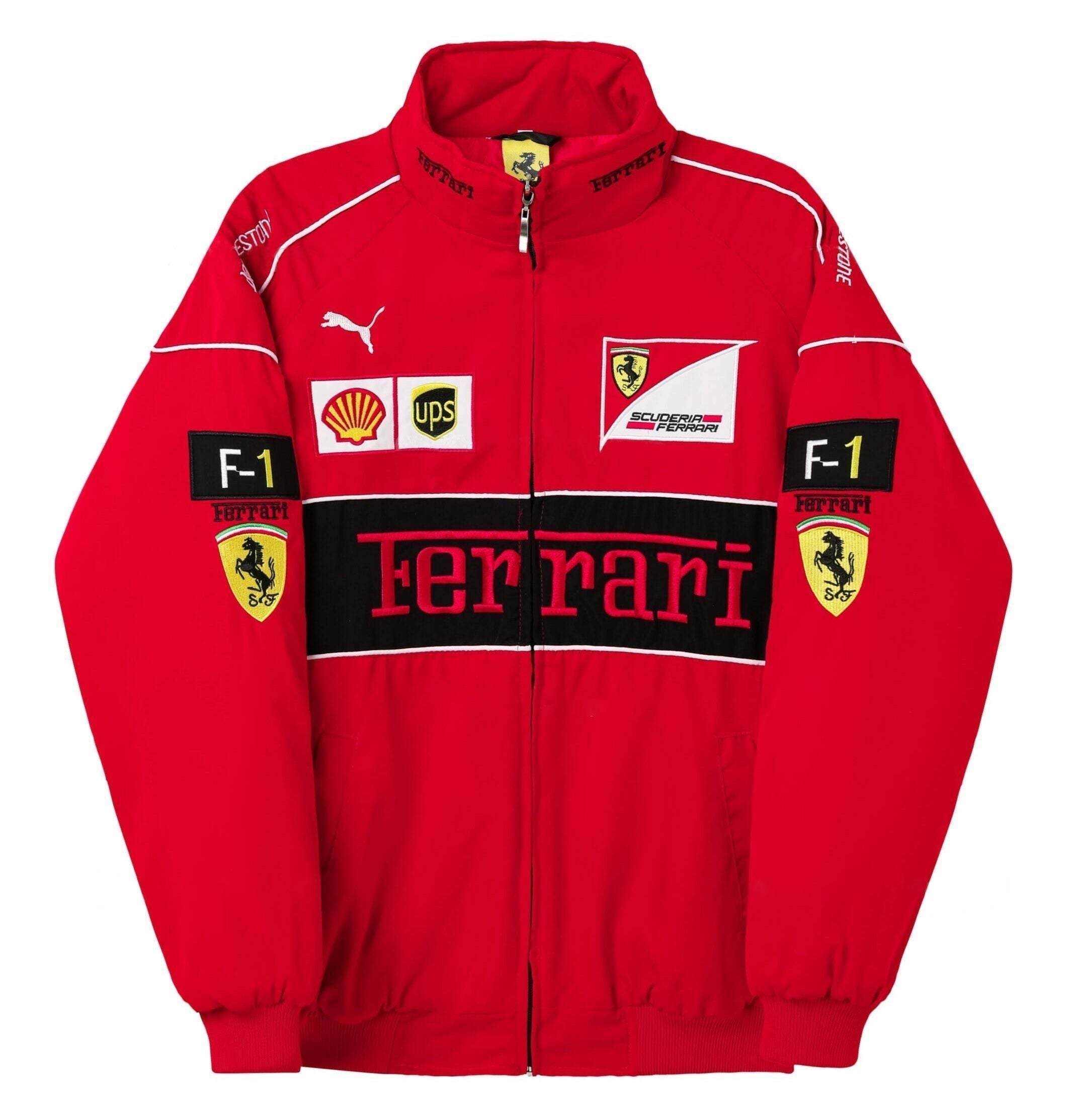 Rari F1 Rennteam Jacke – Rote Scuderia Motorsport Reißverschluss-Mantel