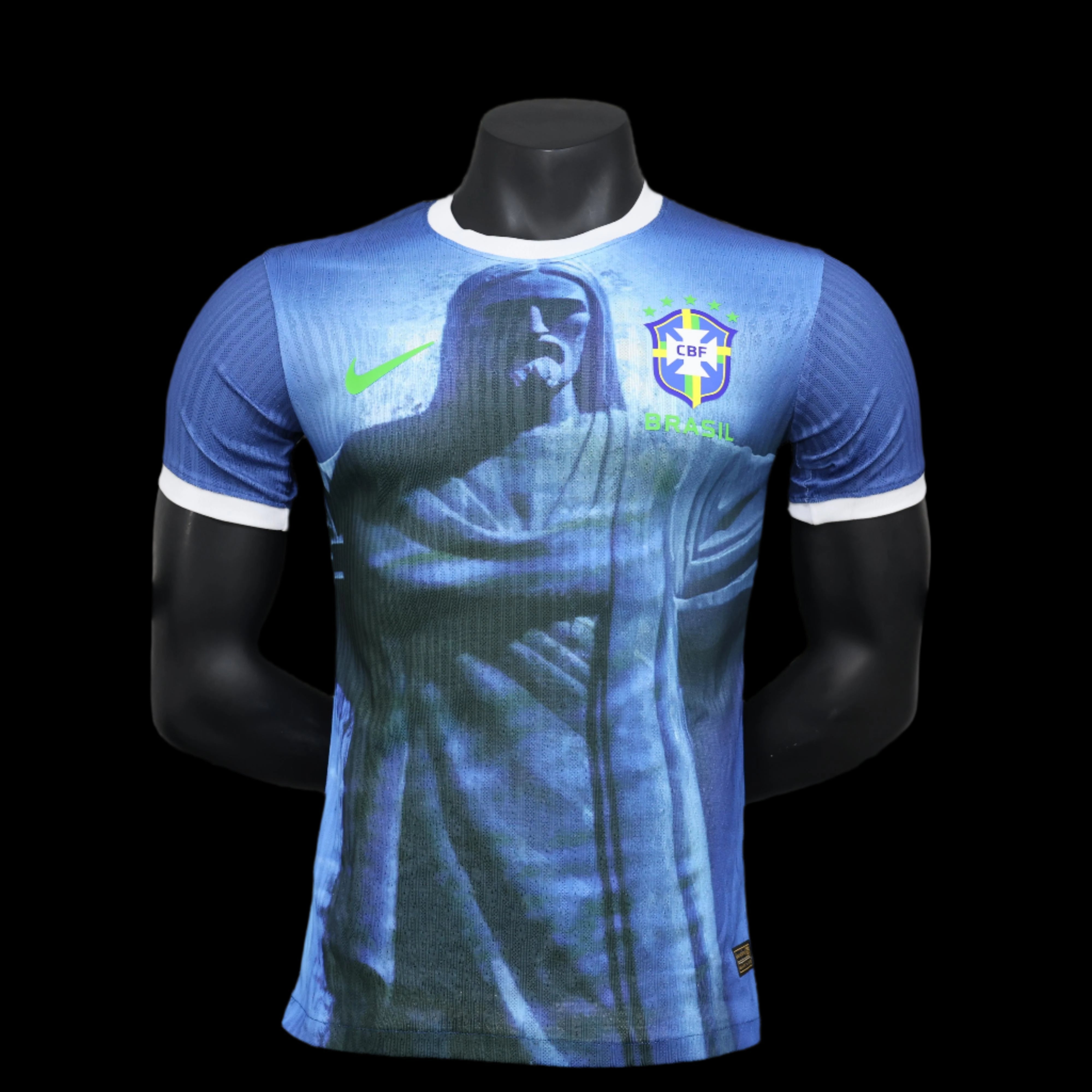 Brasilien Blau Jesus Christus Spezialtrikot
