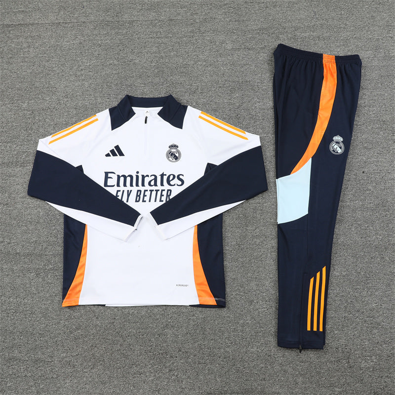 Real Madrid Trainingsanzug Weiß Orange 2024/2025