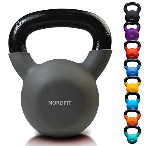 Apoliam Neoprene Coated Cast Iron Kettlebell Weights - Sizes 4kg to 20kg