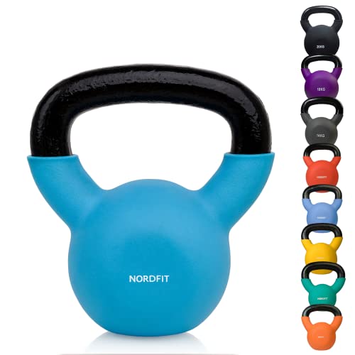 Pesos de Kettlebell em Ferro Fundido Revestidos a Neopreno Apoliam - Tamanhos de 4kg a 20kg