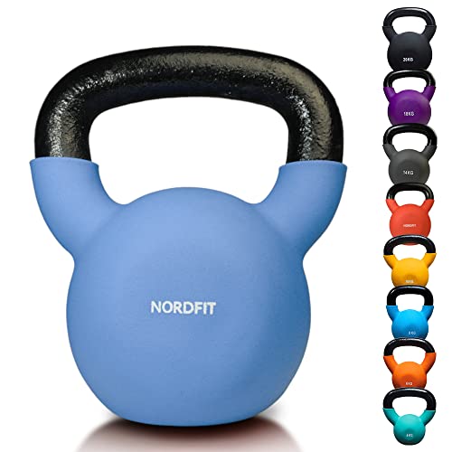 Pesos de Kettlebell em Ferro Fundido Revestidos a Neopreno Apoliam - Tamanhos de 4kg a 20kg
