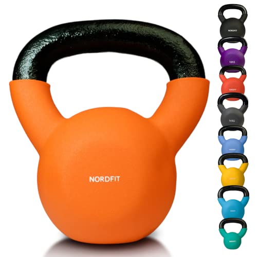 Pesos de Kettlebell em Ferro Fundido Revestidos a Neopreno Apoliam - Tamanhos de 4kg a 20kg