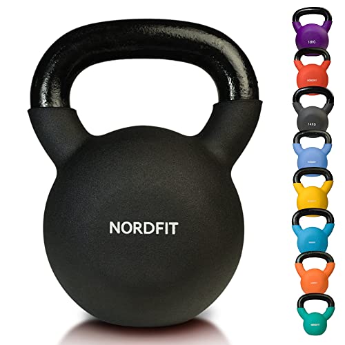 Pesos de Kettlebell em Ferro Fundido Revestidos a Neopreno Apoliam - Tamanhos de 4kg a 20kg