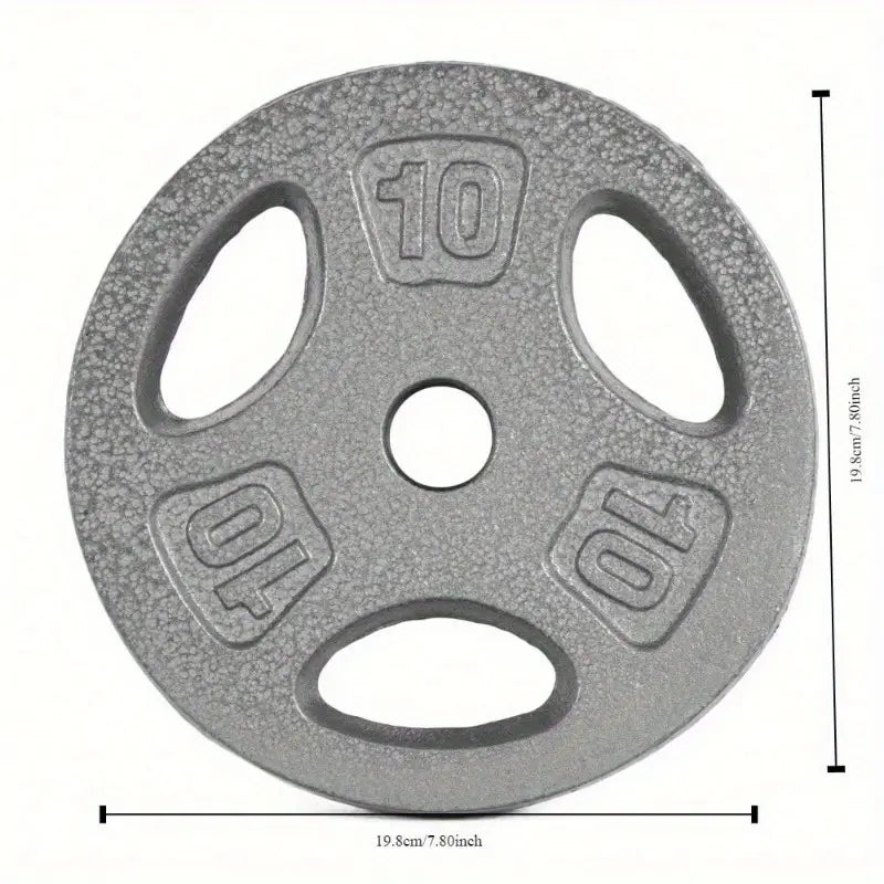 Placa de Peso Ergonómica com Pegada de Borracha de 10LB