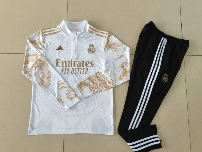 Real Madrid Tuta bianca/oro 2025