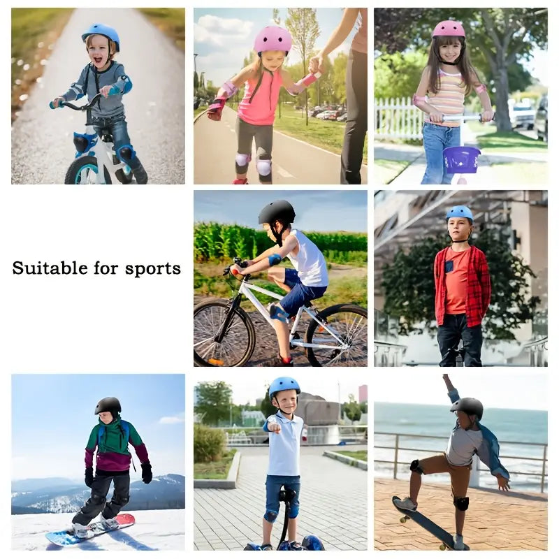 Conjunto de Equipamento de Proteção para Patinagem e Ciclismo