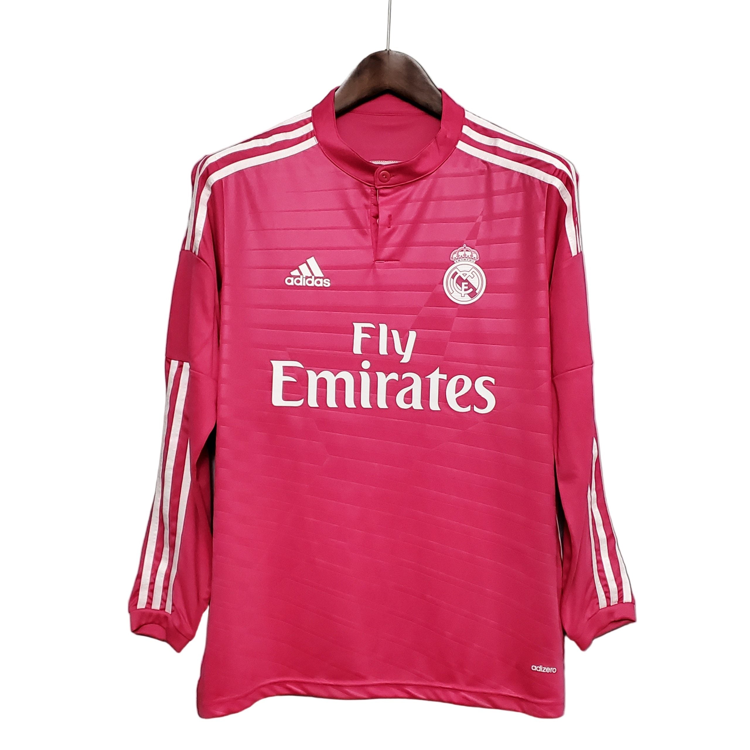 2014/2015 Real Madrid Pinkes Langarm Retro-Trikot