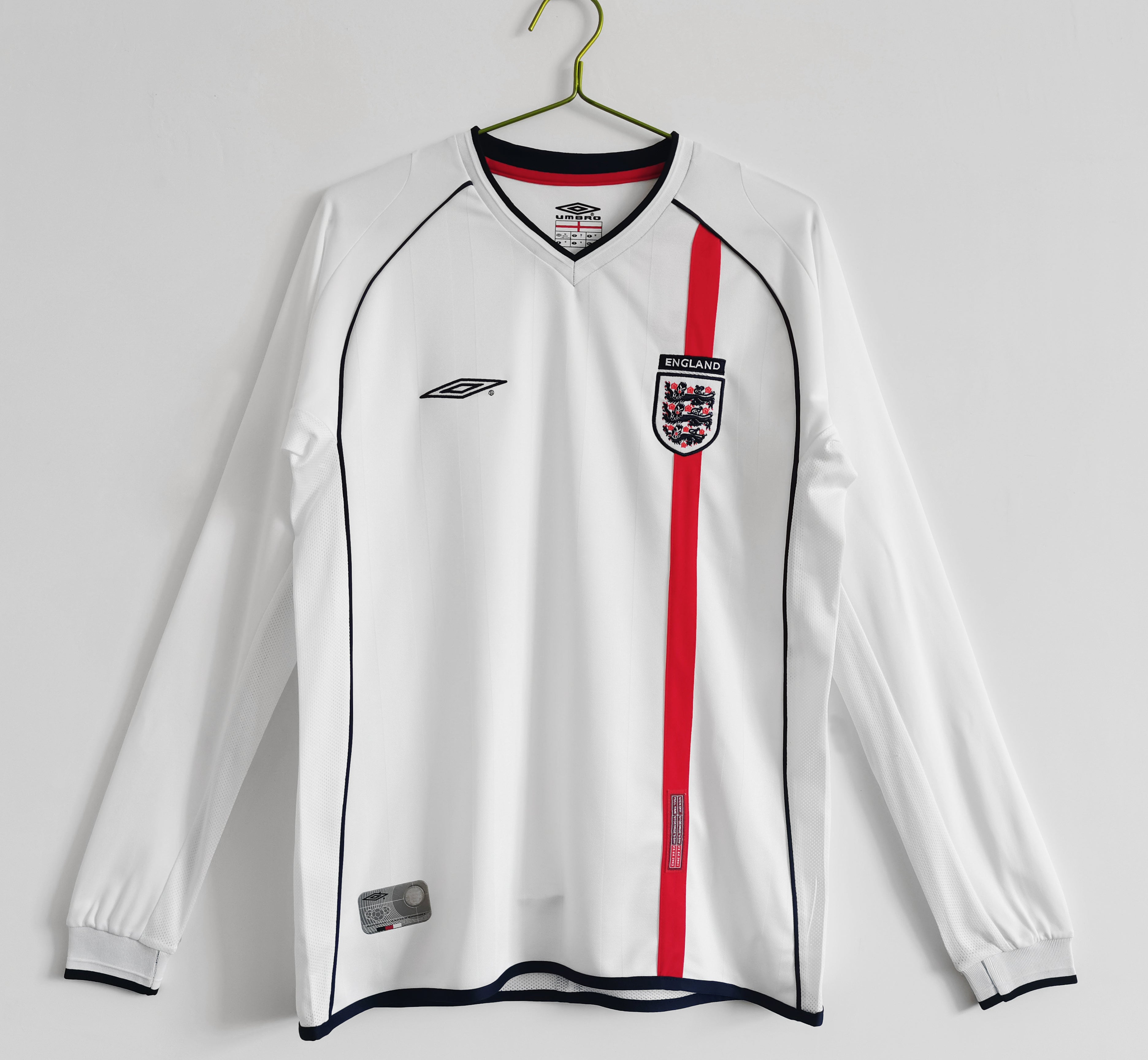 Maglia Inghilterra Casa Maniche Lunghe 2002