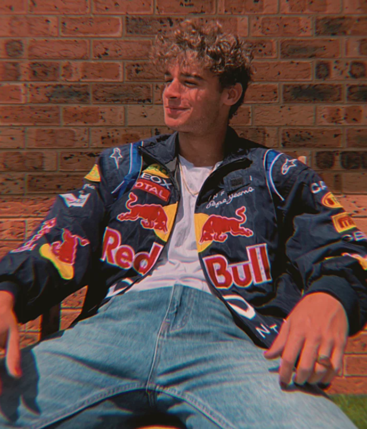 Red Bull Racing F1 Team Jacke - Marineblaue Motorsport Bomberjacke mit bestickten Sponsoren