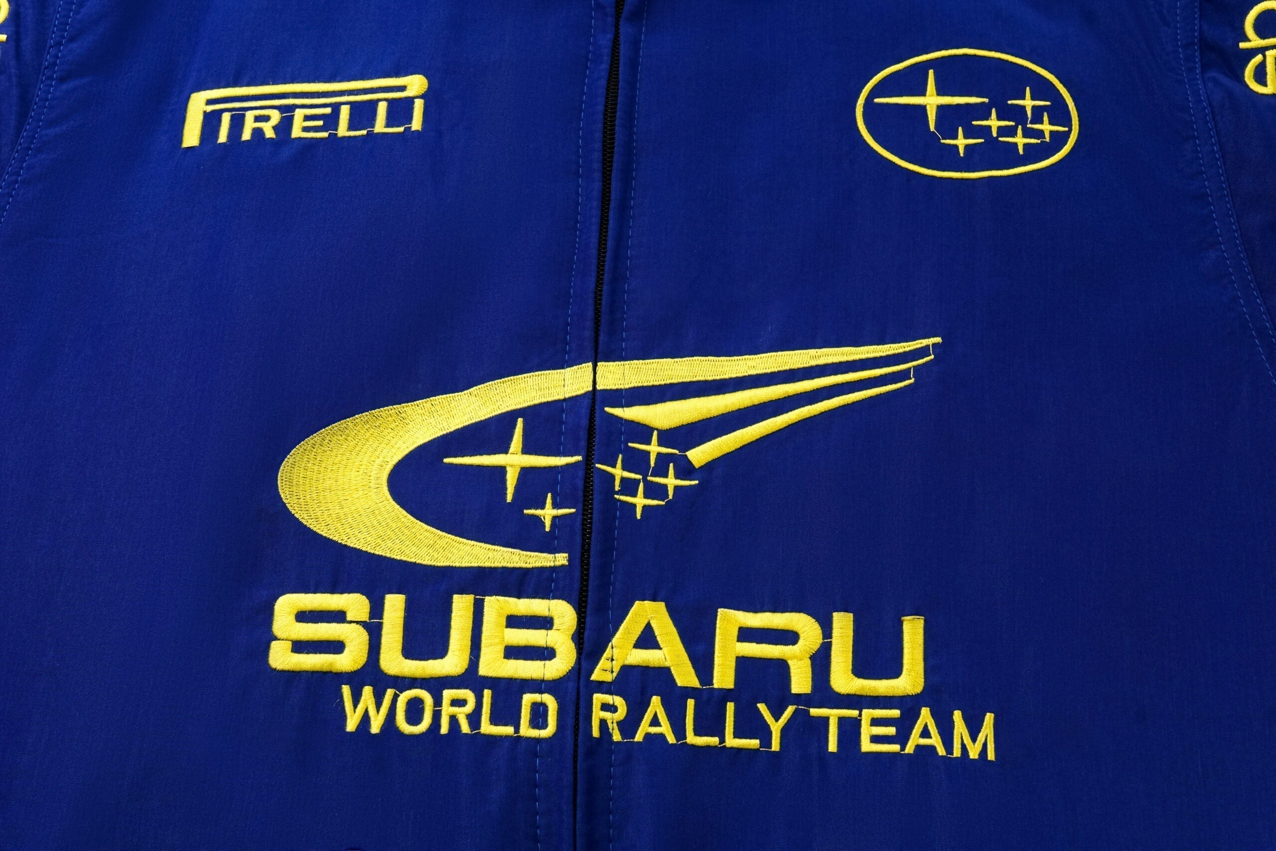 Subaru World Rally Team Jacke – Blau & Gelb Motorsport Racing Reißverschlussjacke
