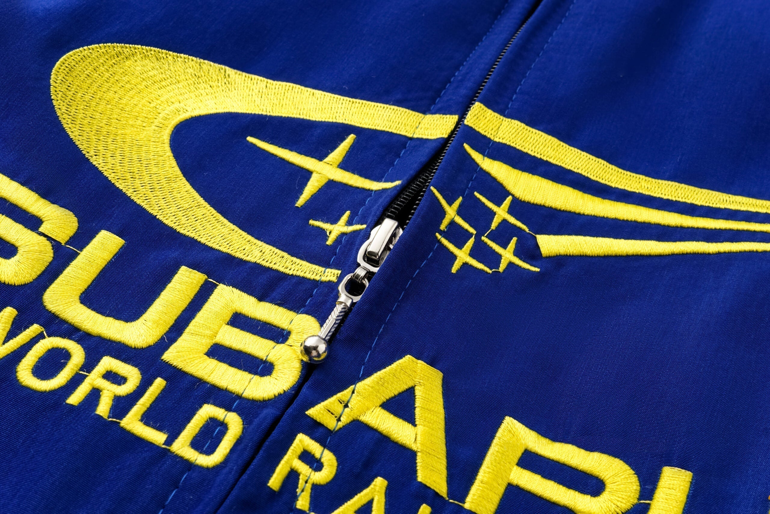 Subaru World Rally Team Jacke – Blau & Gelb Motorsport Racing Reißverschlussjacke