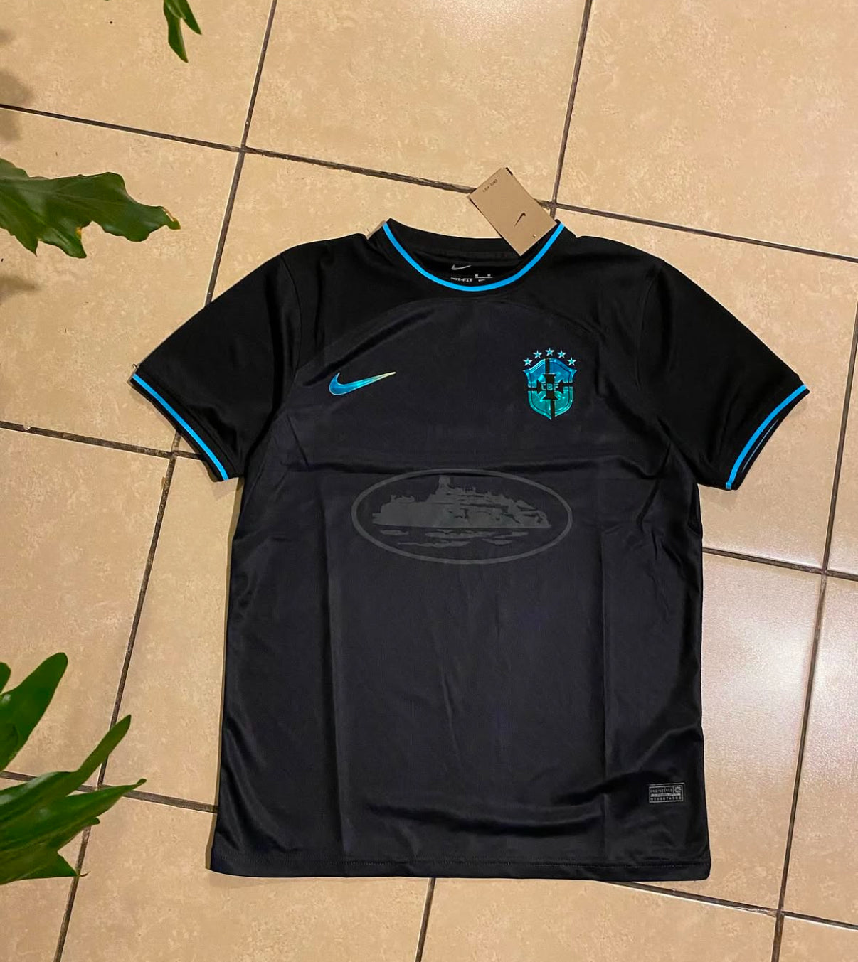 Brasilien x Corteiz Limitierte Schwarze Edition Trikot