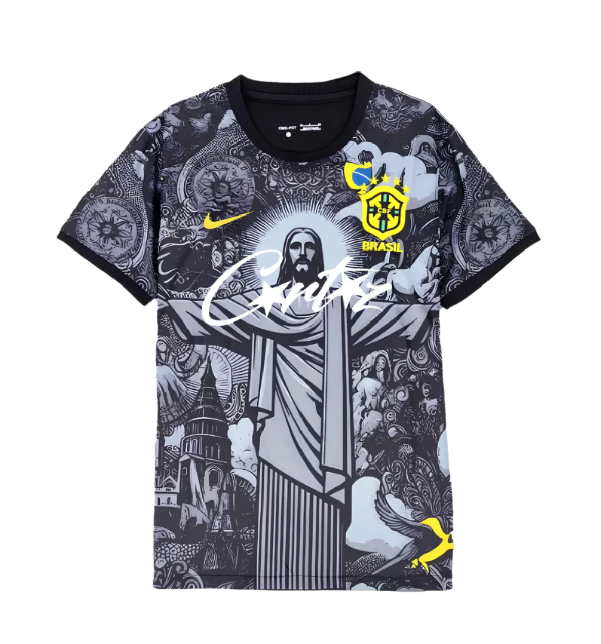 Brasilien Jesus der Erlöser x Corteiz Sonderedition Schwarz