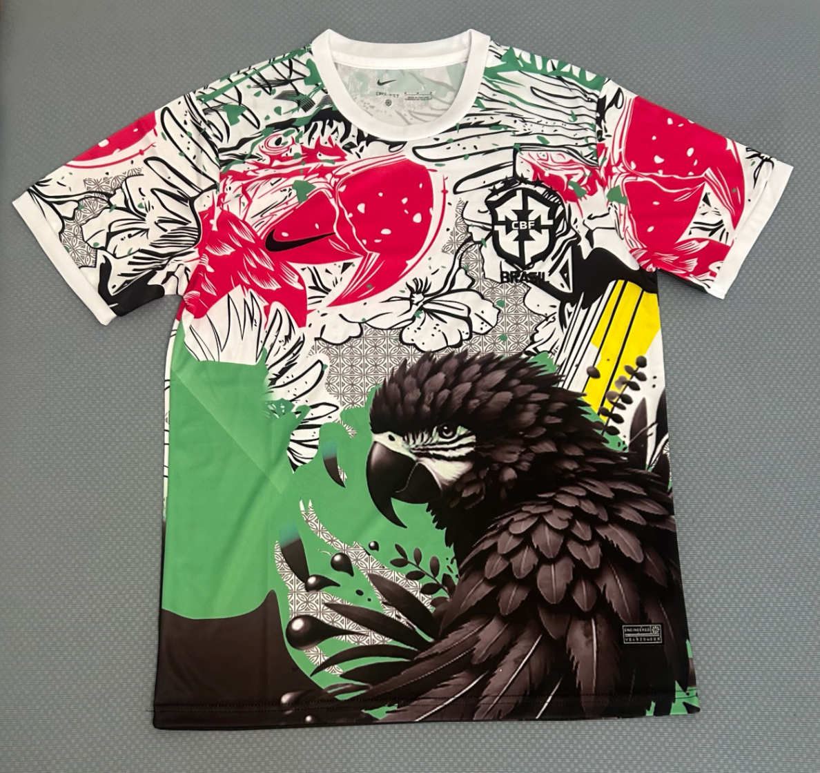 Brasilien Schwarzes Papageien-Trikot Sonderedition 2026