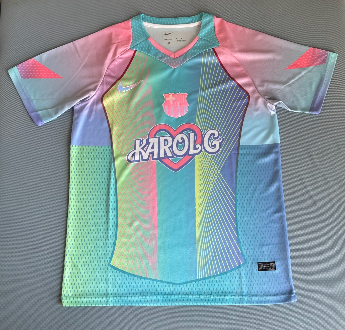 FC Barcelona Karol G Trikot Hellblau Spezialedition