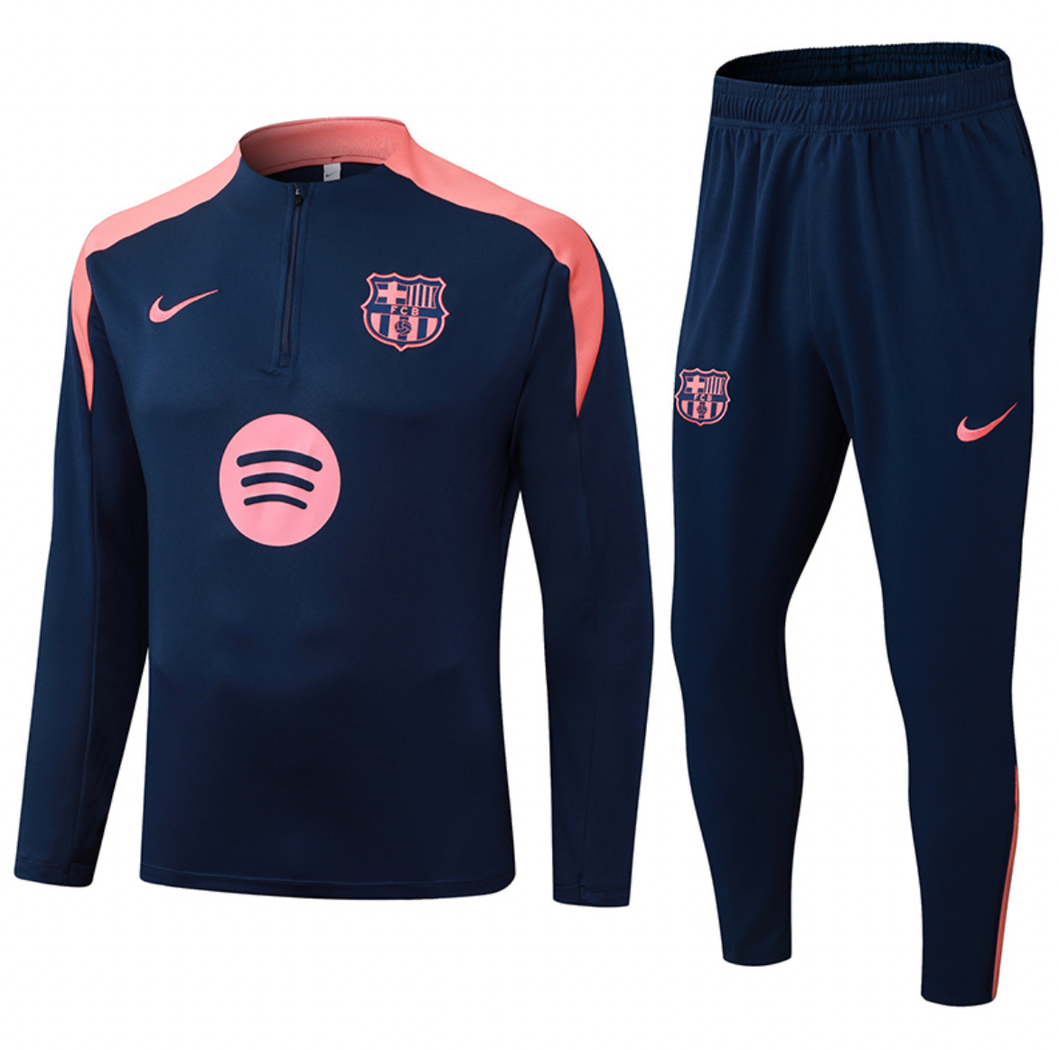 FC Barcelona 2025/2026 Blau-Pinker Trainingsanzug