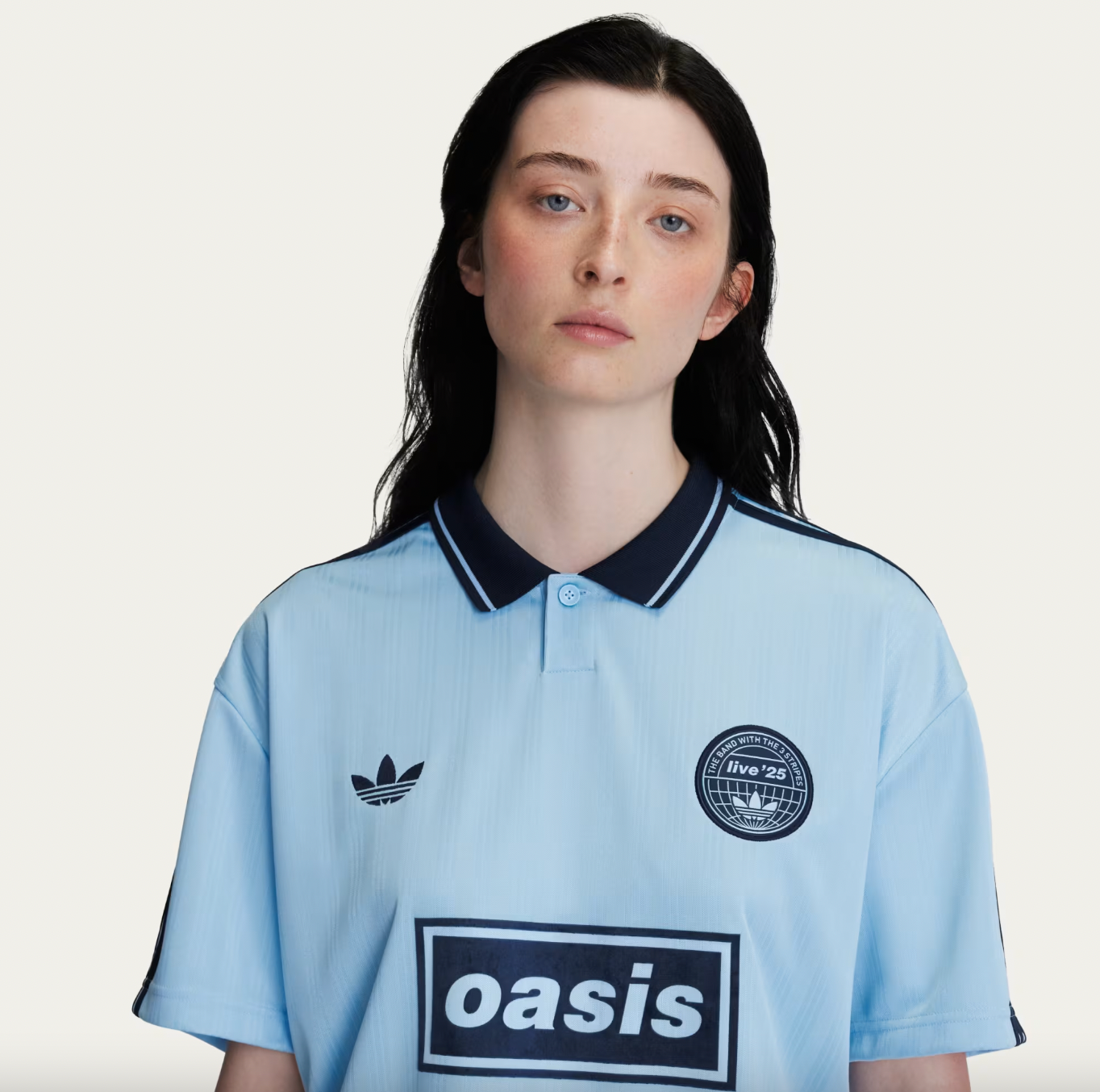 Maglia Oasis x Adidas azzurro chiaro