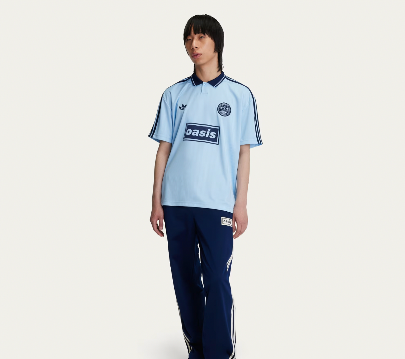 Maglia Oasis x Adidas azzurro chiaro