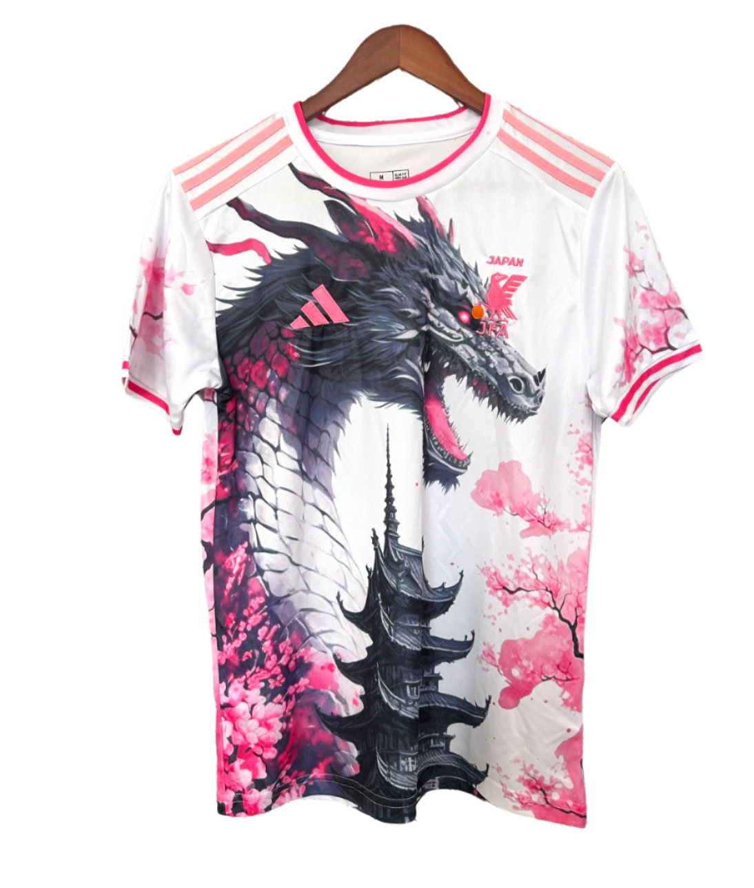 Japan Pinker Drache Weißes Trikot 2025/2026 Ausgabe