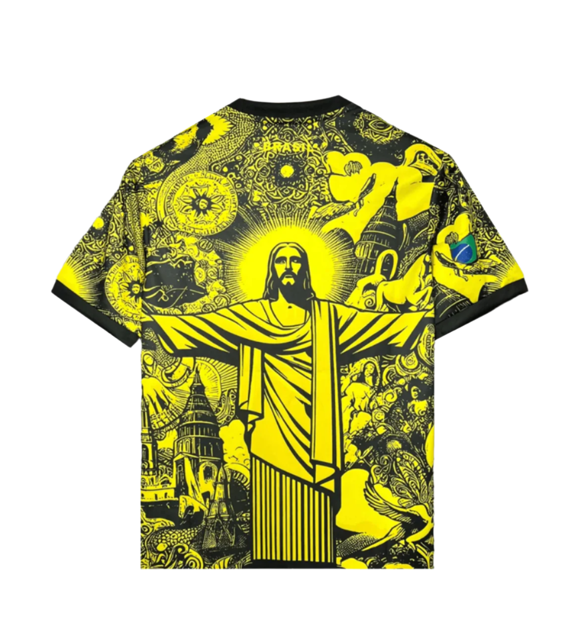 Brasilien Jesus x Corteiz Sonderedition Gelbes Trikot