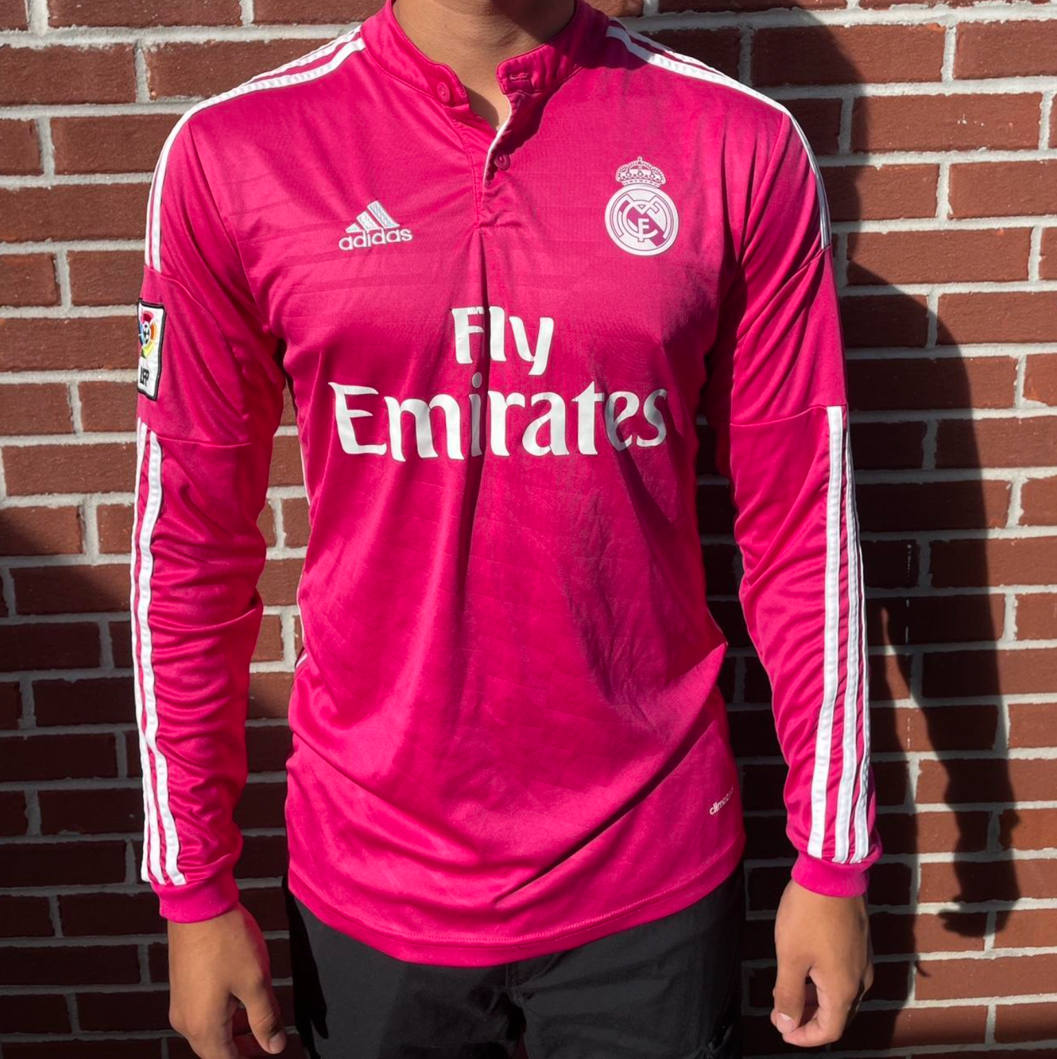 2014/2015 Real Madrid Pinkes Langarm Retro-Trikot