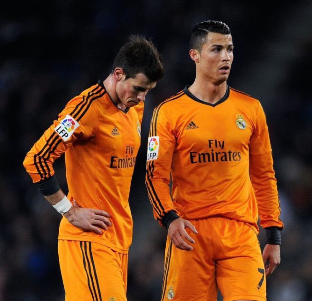 2013/2014 Real Madrid Oranges Drittligatrikot Langarm Retro-Trikot