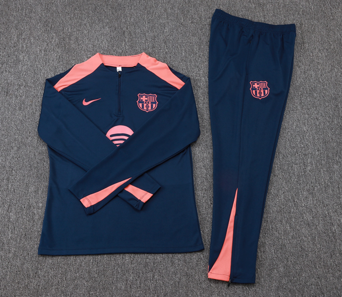 FC Barcelona 2025/2026 Blau-Pinker Trainingsanzug