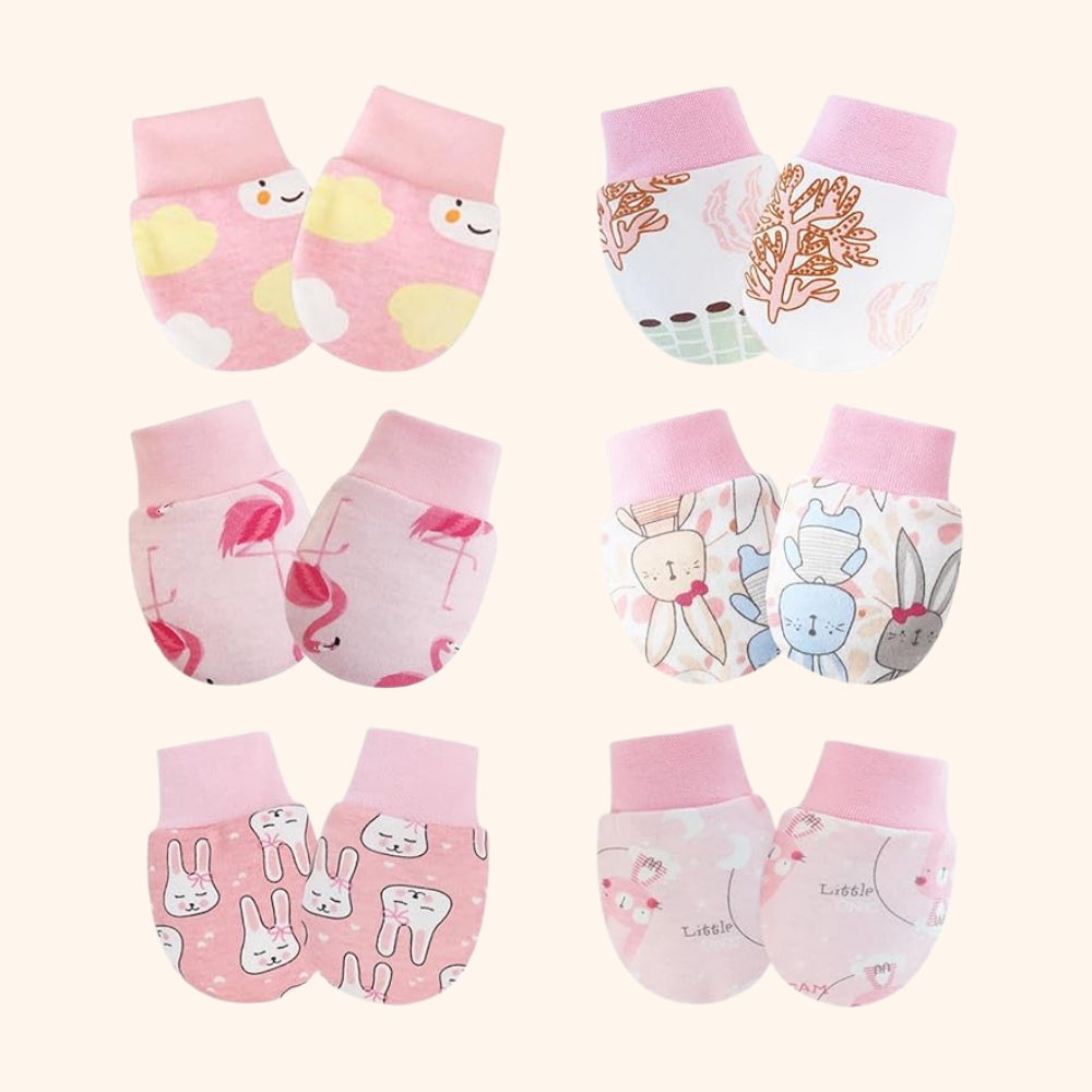 No Scratch Baby Mittens (6-Pack)