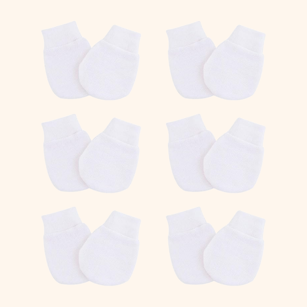 No Scratch Baby Mittens (6-Pack)