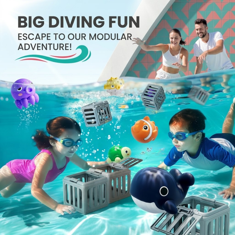 Pool Diving Bath Toy Sets