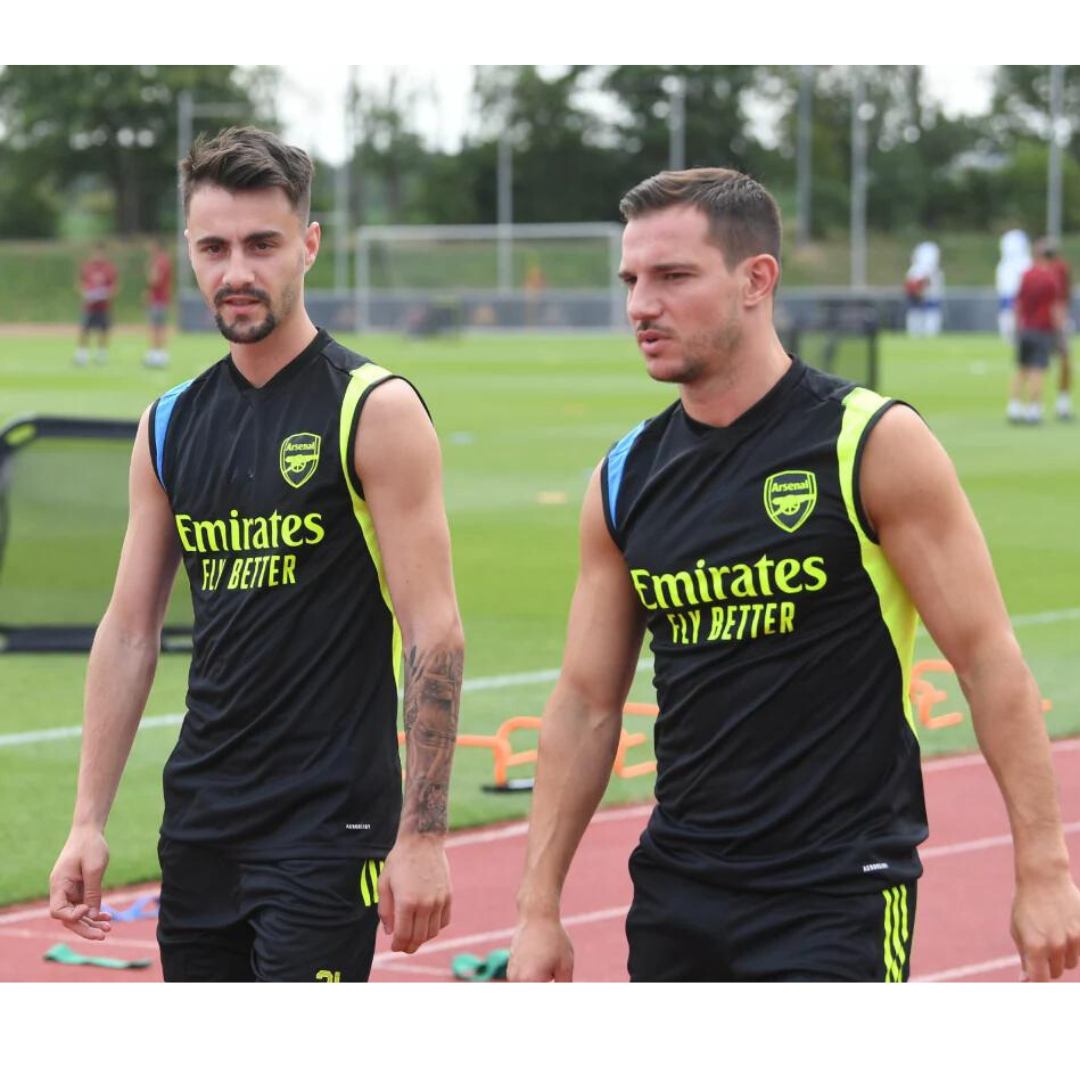 Arsenal Aufwärmtraining Ärmelloses schwarzes Sommer-Set 2023/2024