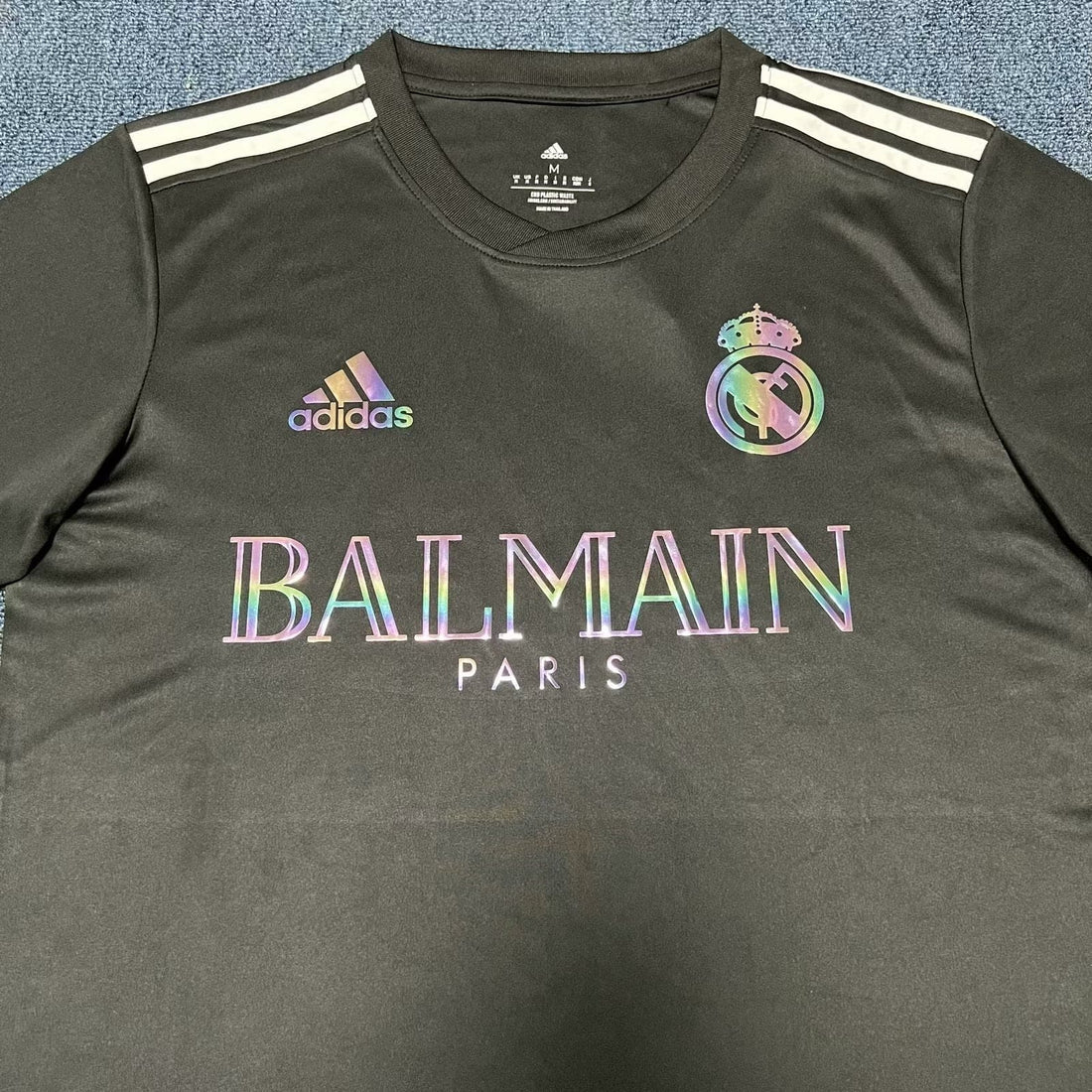 REAL MADRID x BALMAIN Schwarzes Shirt