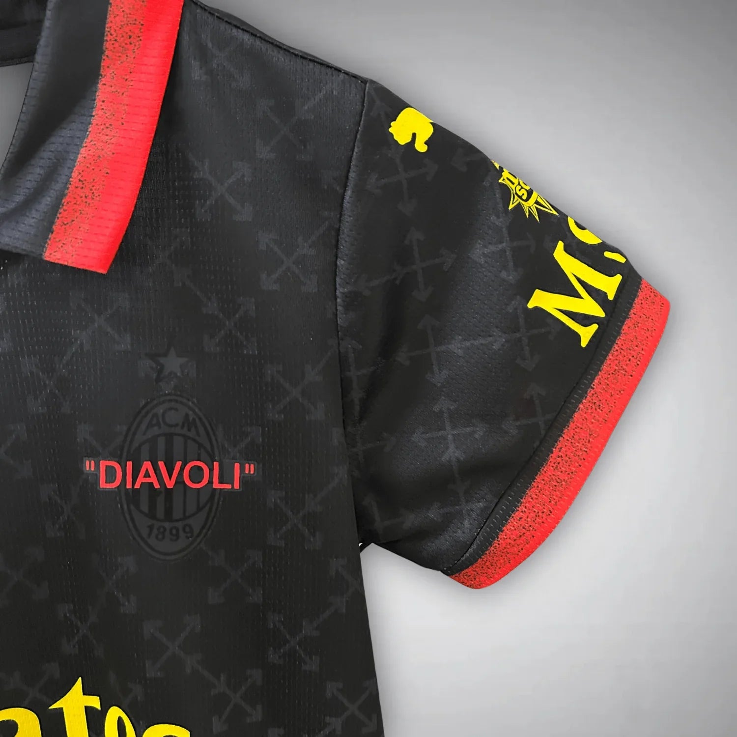 AC Mailand x Off-White Schwarzes Kindertrikot 2025/2026