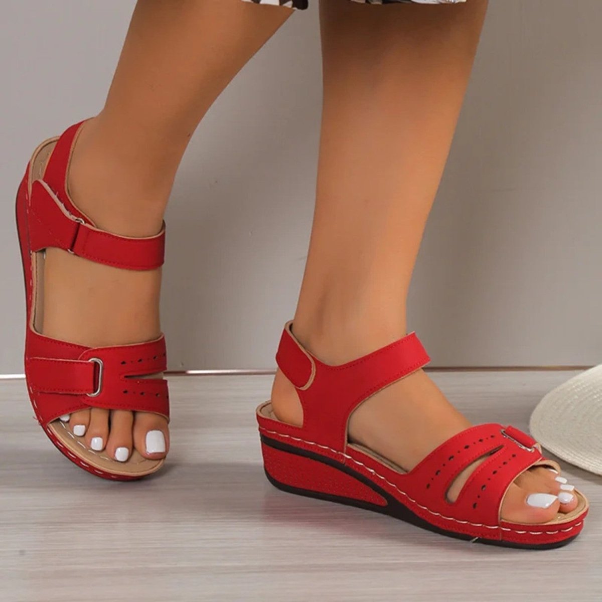 Adjustable Comfort Wedge Sandals
