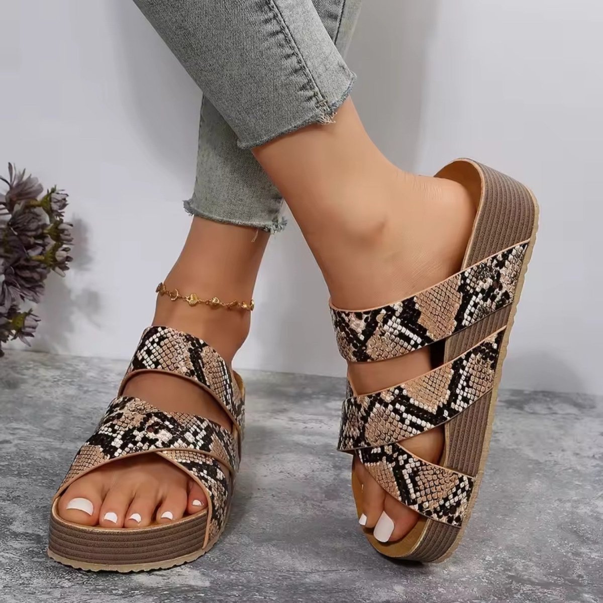 Braided Strap Comfort Sandals