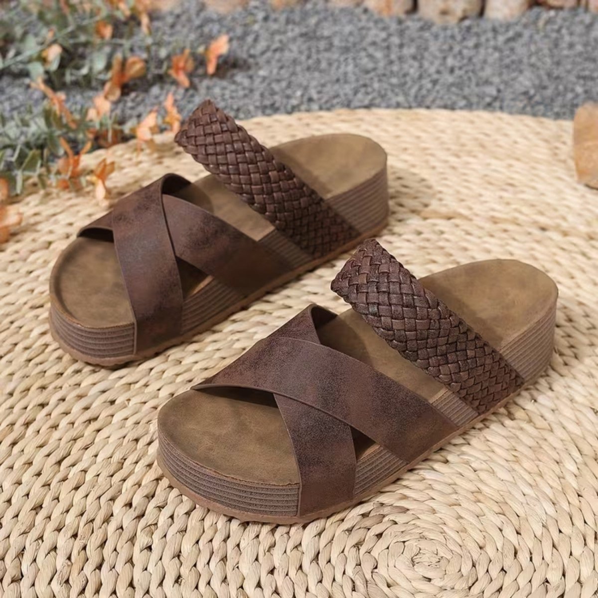 Braided Strap Comfort Sandals
