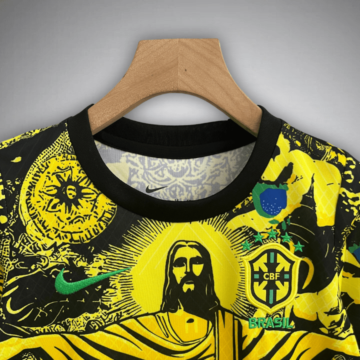 Brasilien Jesus Christus der Erlöser Kindertrikot – Gelbe Edition