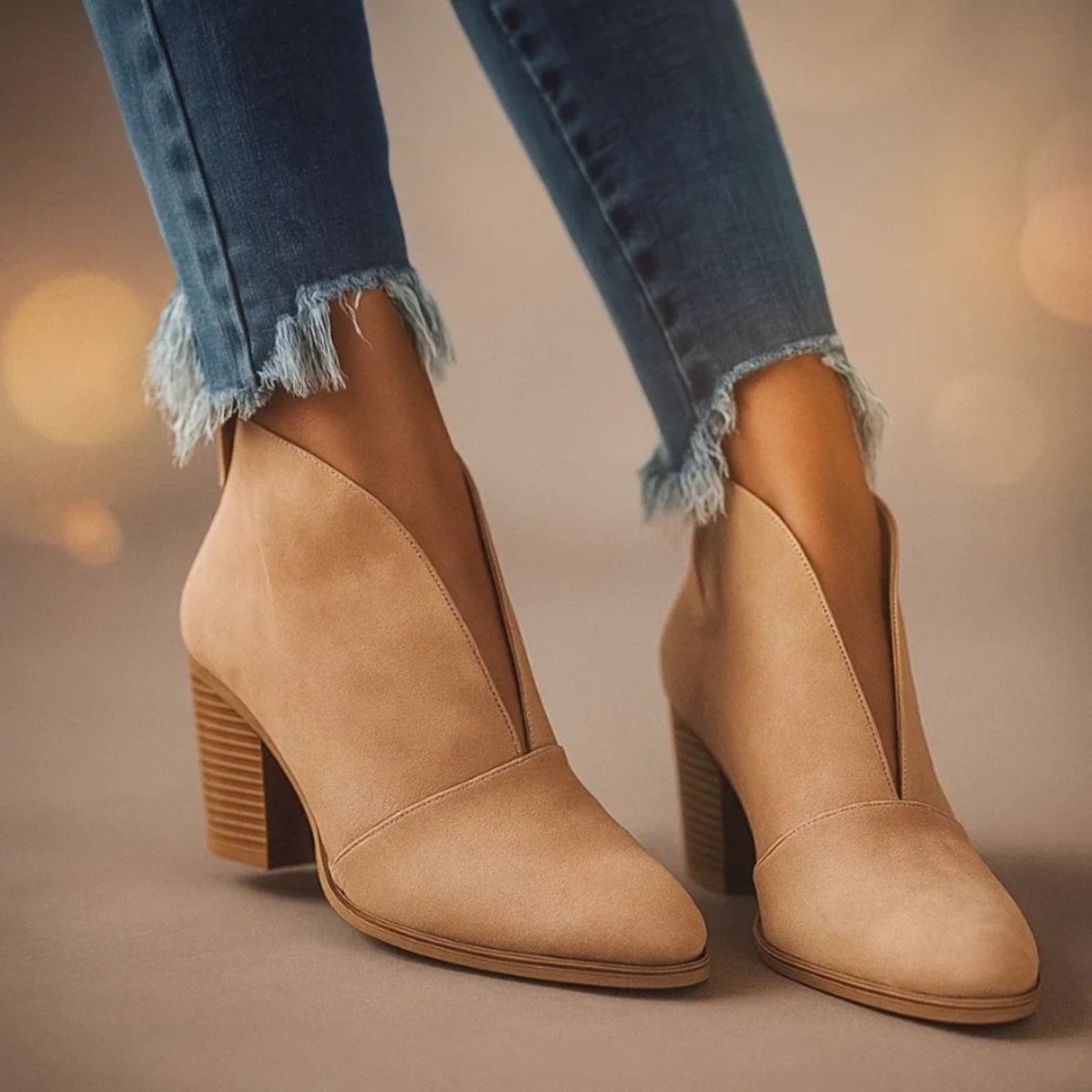 Chic Almond Toe Ankle Boots