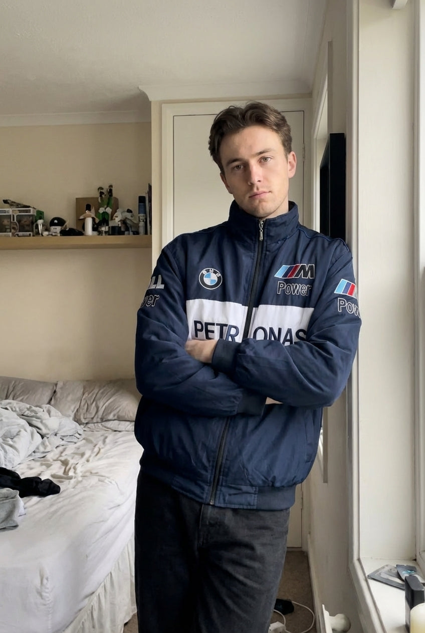 BMW Sauber F1 Team Reißverschlussjacke Marineblau | M Power Petronas Racing Logos