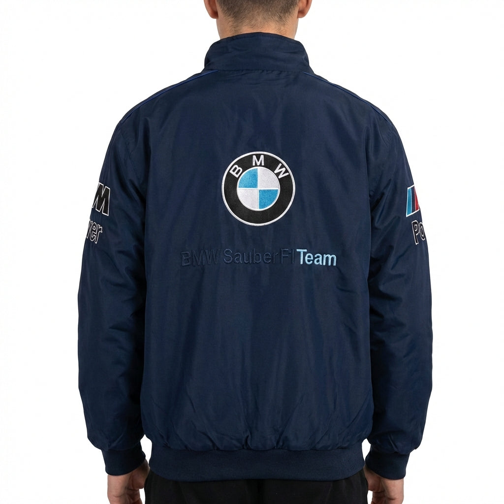 BMW Sauber F1 Team Reißverschlussjacke Marineblau | M Power Petronas Racing Logos