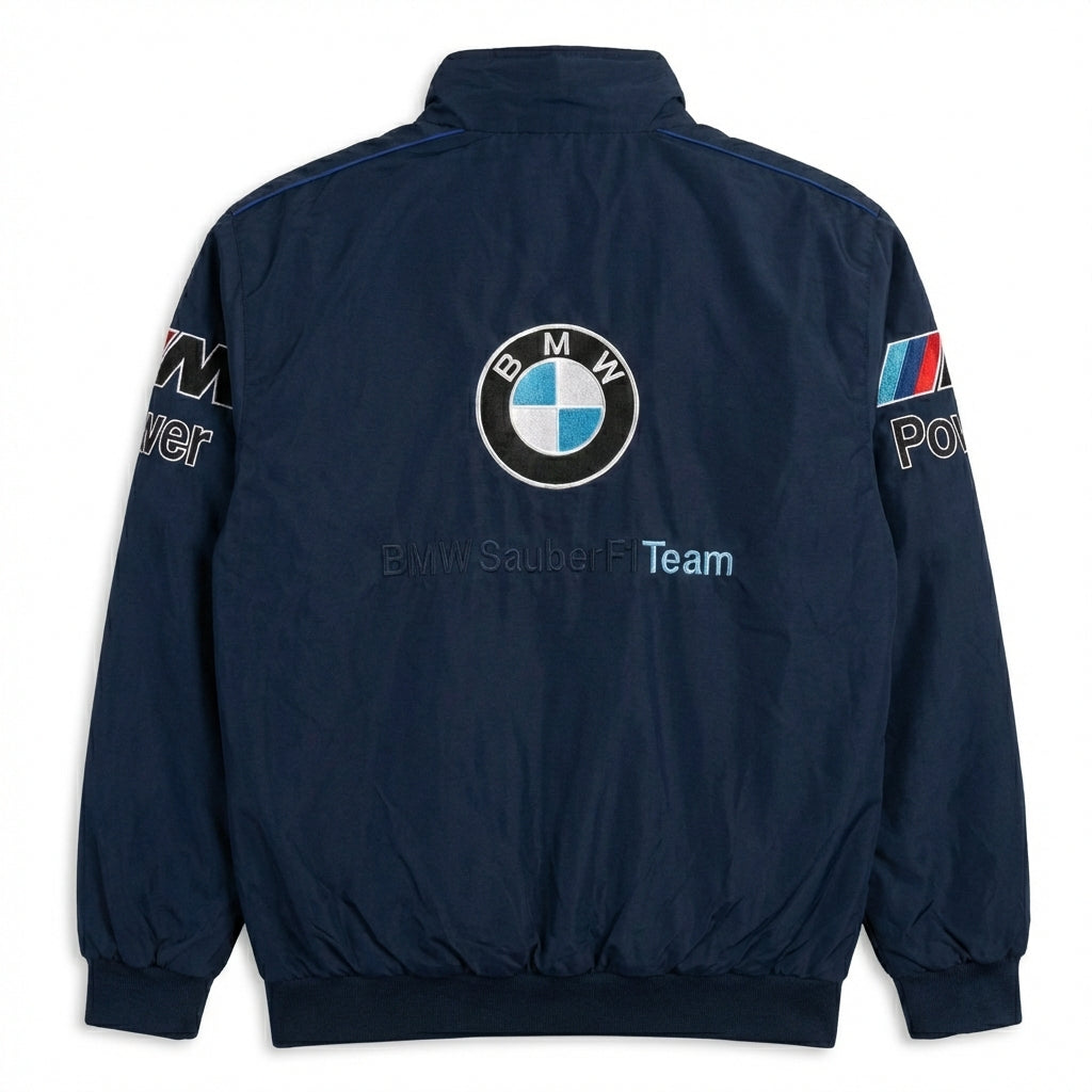 BMW Sauber F1 Team Reißverschlussjacke Marineblau | M Power Petronas Racing Logos