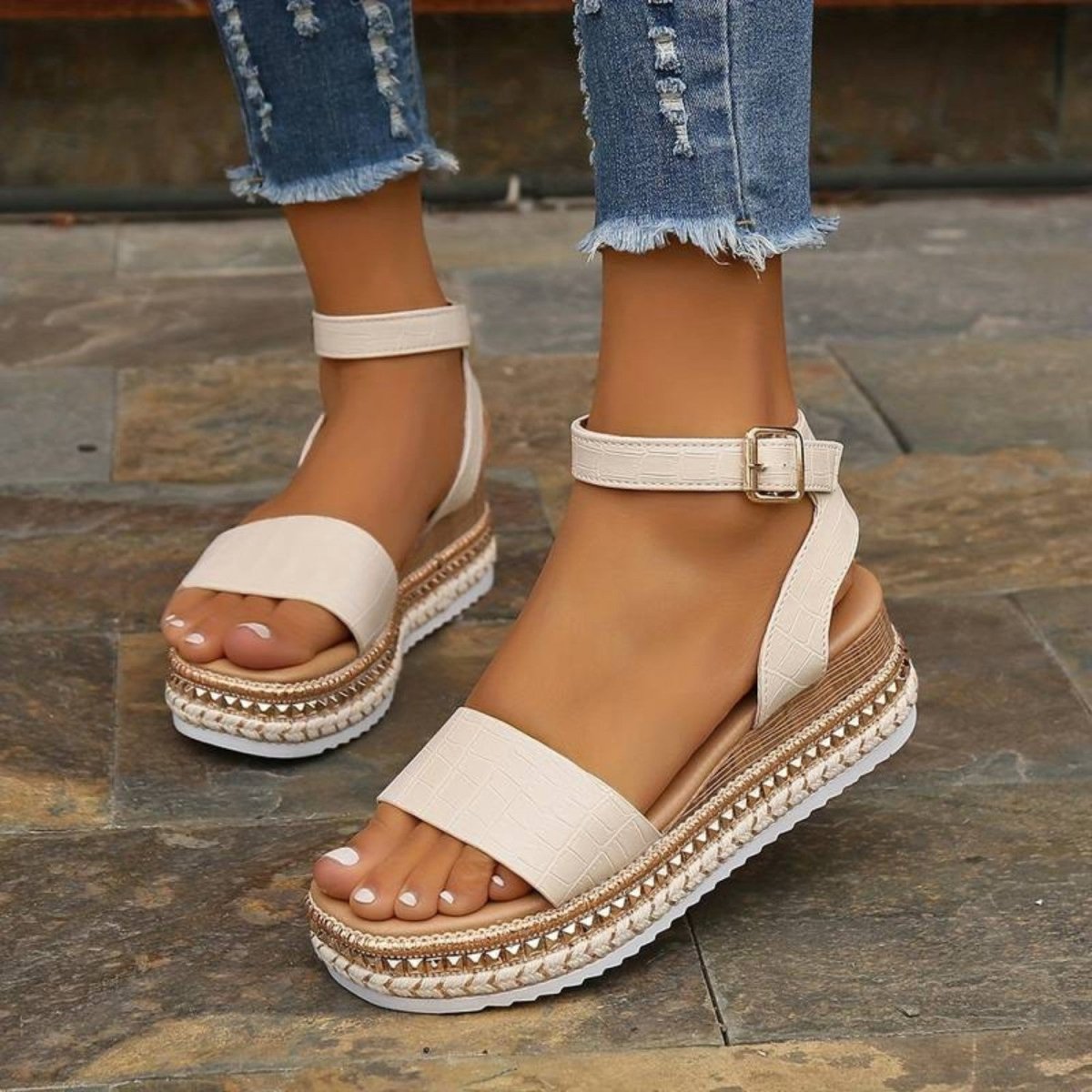 Platform Comfort Strap Sandals