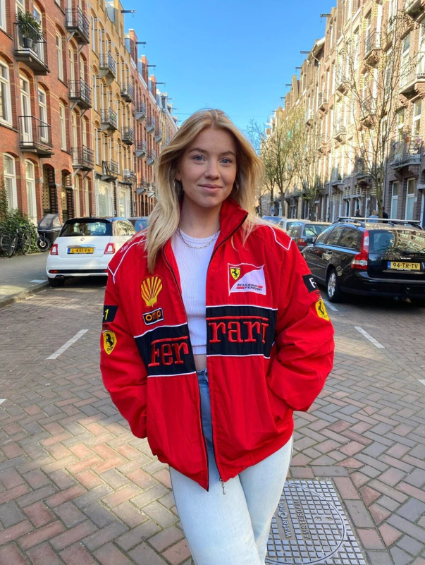 Giacca Team Corse Rari F1 – Giacca Scuderia Motorsport Rossa con Zip