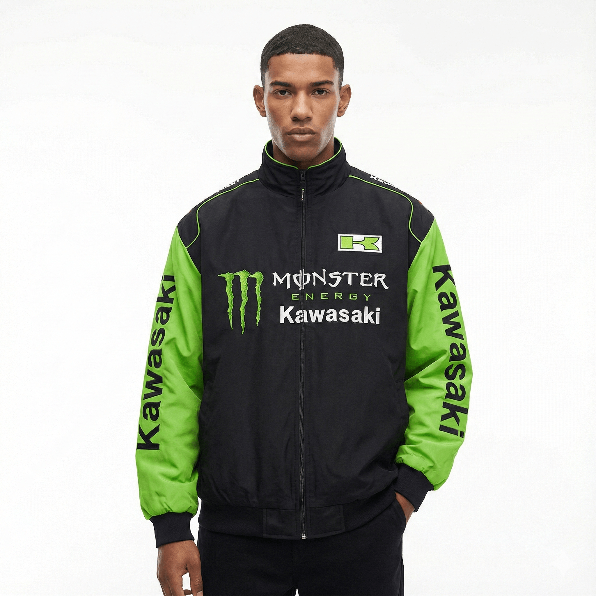 Giacca Team Corse Kawasaki Monster Energy – Giacca Motorsport Nera/Verde