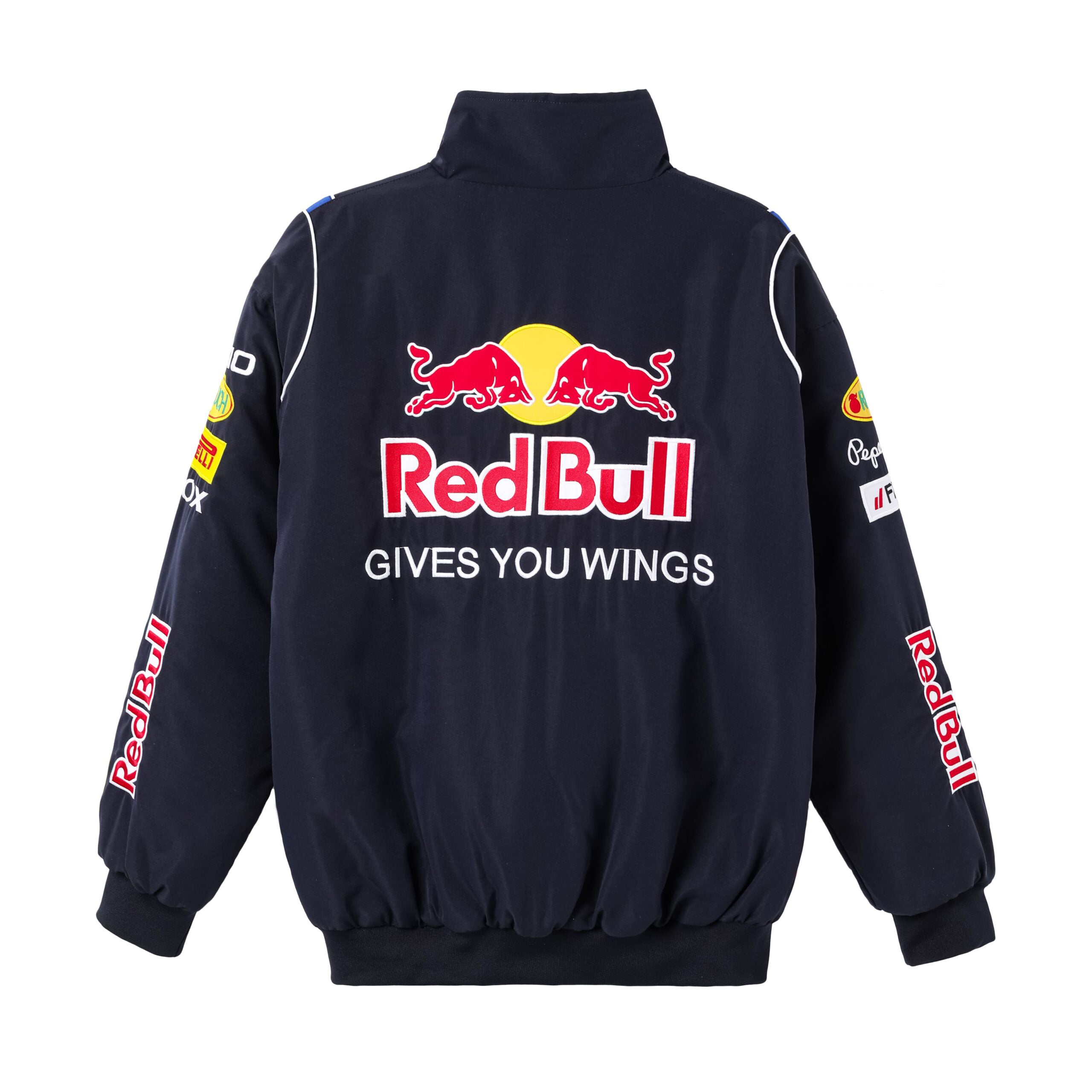 Giacca Team Corse Red Bull Racing F1 - Bomber Motorsport Blu Navy con Sponsor Ricamati