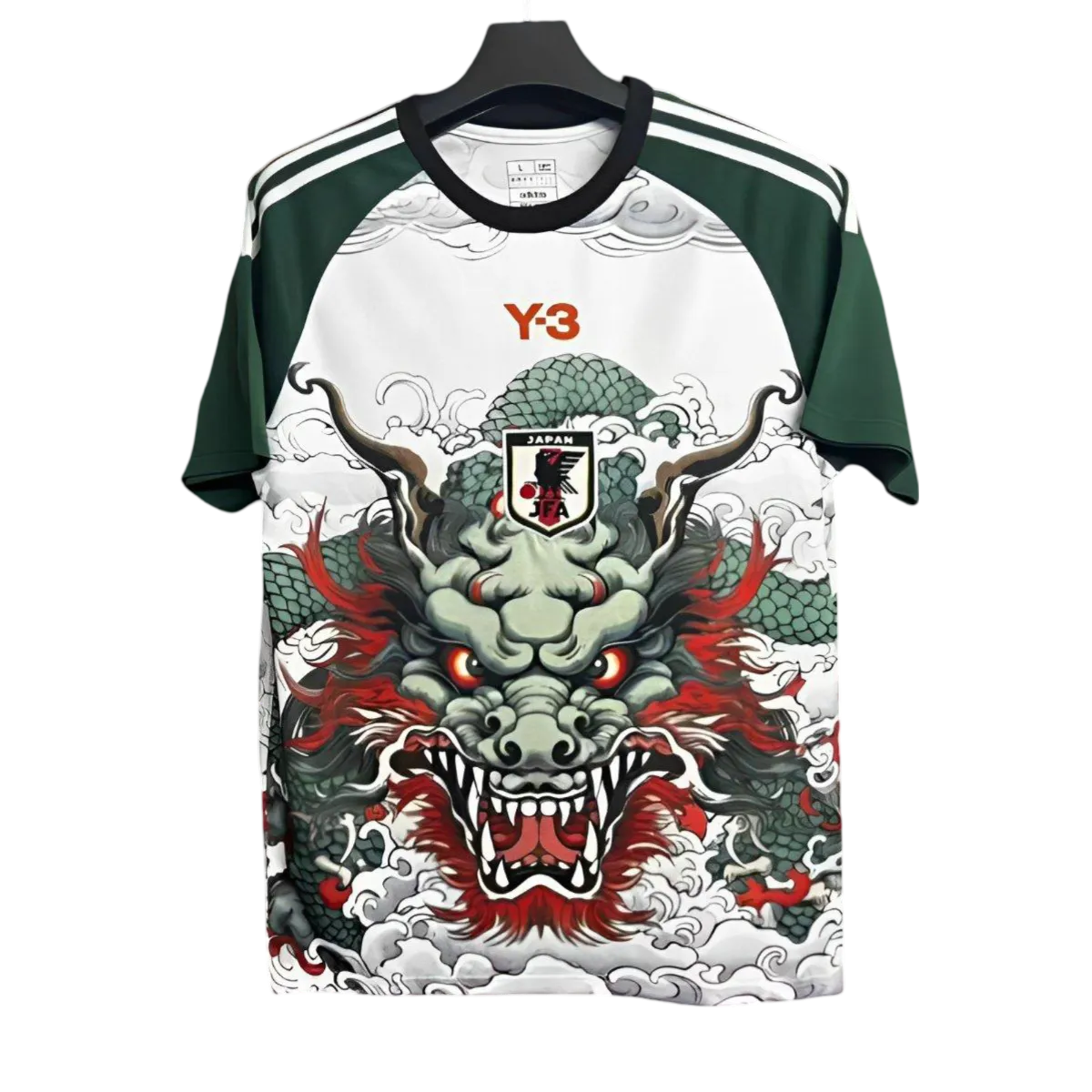 2024-2025 Japan x Y3 Grün Weiß Drache – Sonderedition Trikot  