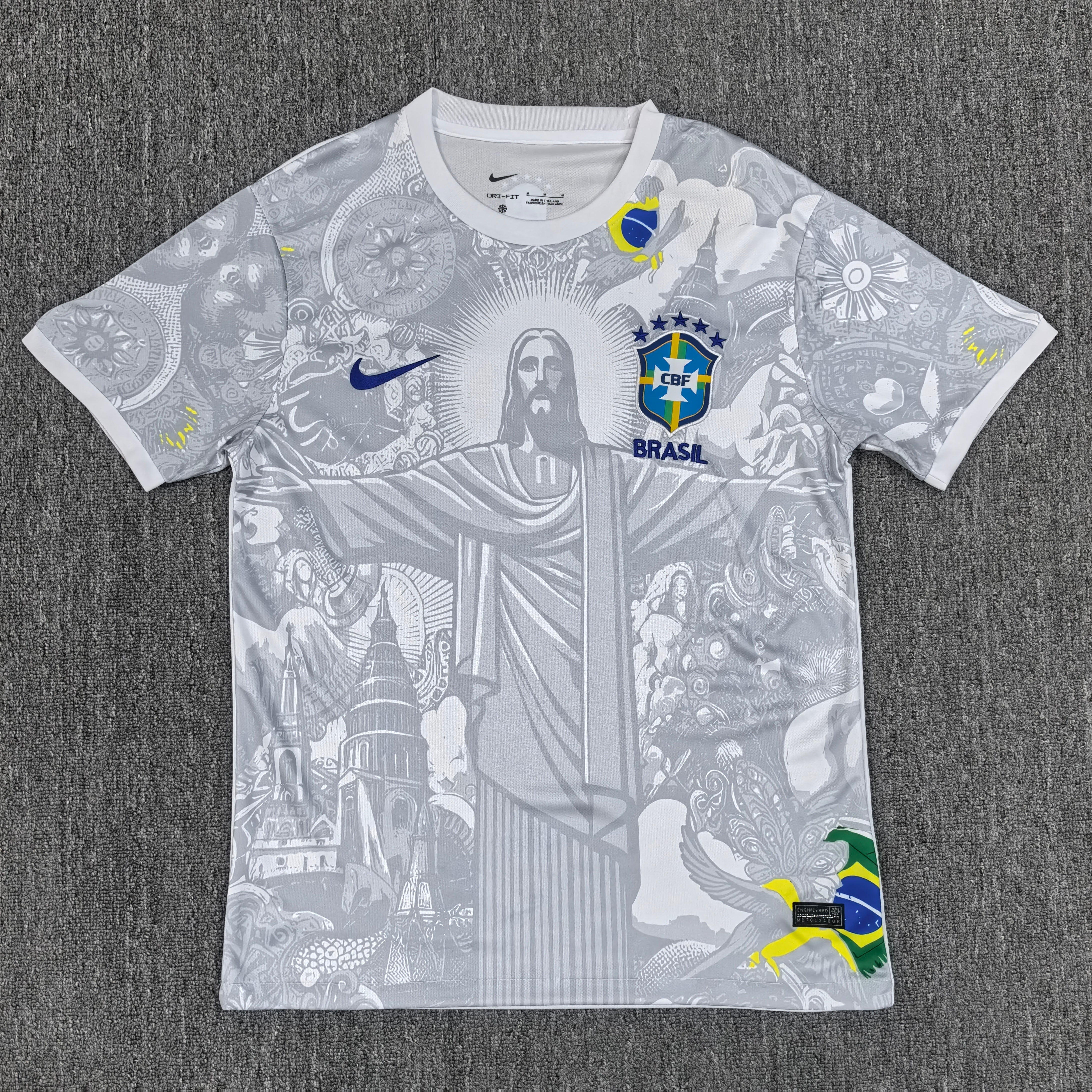 Brasilien Jesus Trikot 2026, Brasilien weißes Sondereditionstrikot